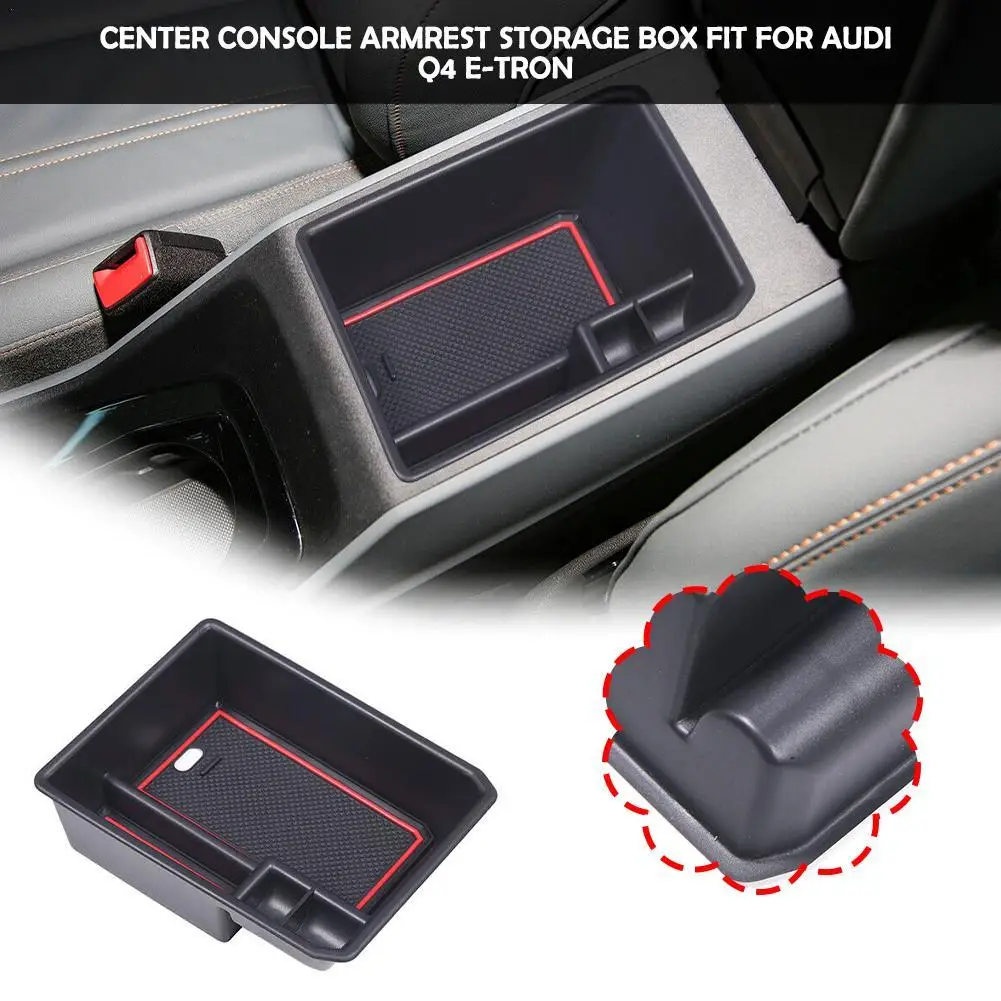 Per Audi Q4 E-Tron 2022 Car Central Console Bracciolo Box Car Storage Box Interni Organizer Accessori Q4 Bracciolo Box