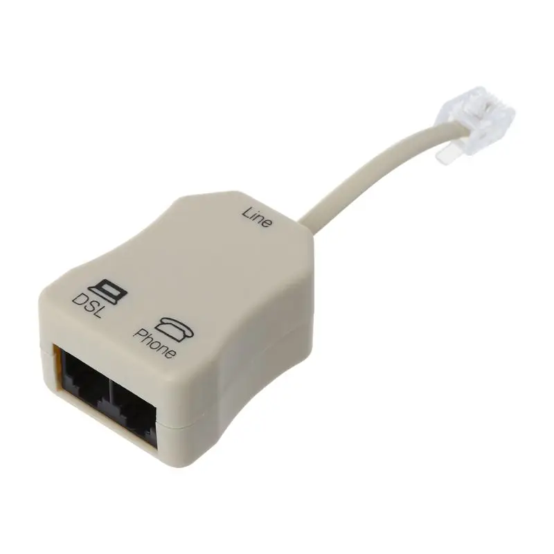 Portatile Modem Adsl Telefono Fax In-Linea Splitter Filtro Di Rete 1Pc