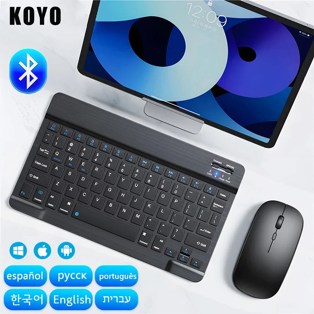 Mini Tastiera Bluetooth Wireless Desktop Office Tastiera Bluetooth Mouse Wireless Per Windows Laptop Desktop Tablet Android