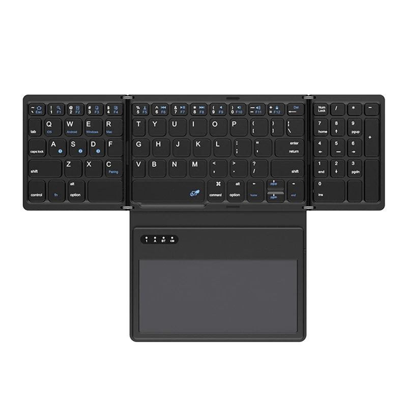 Tastiera Bluetooth Con Touchpad Tastiera Pieghevole Tascabile Ultra Sottile Per Tablet Pc Ios,Android,Windows