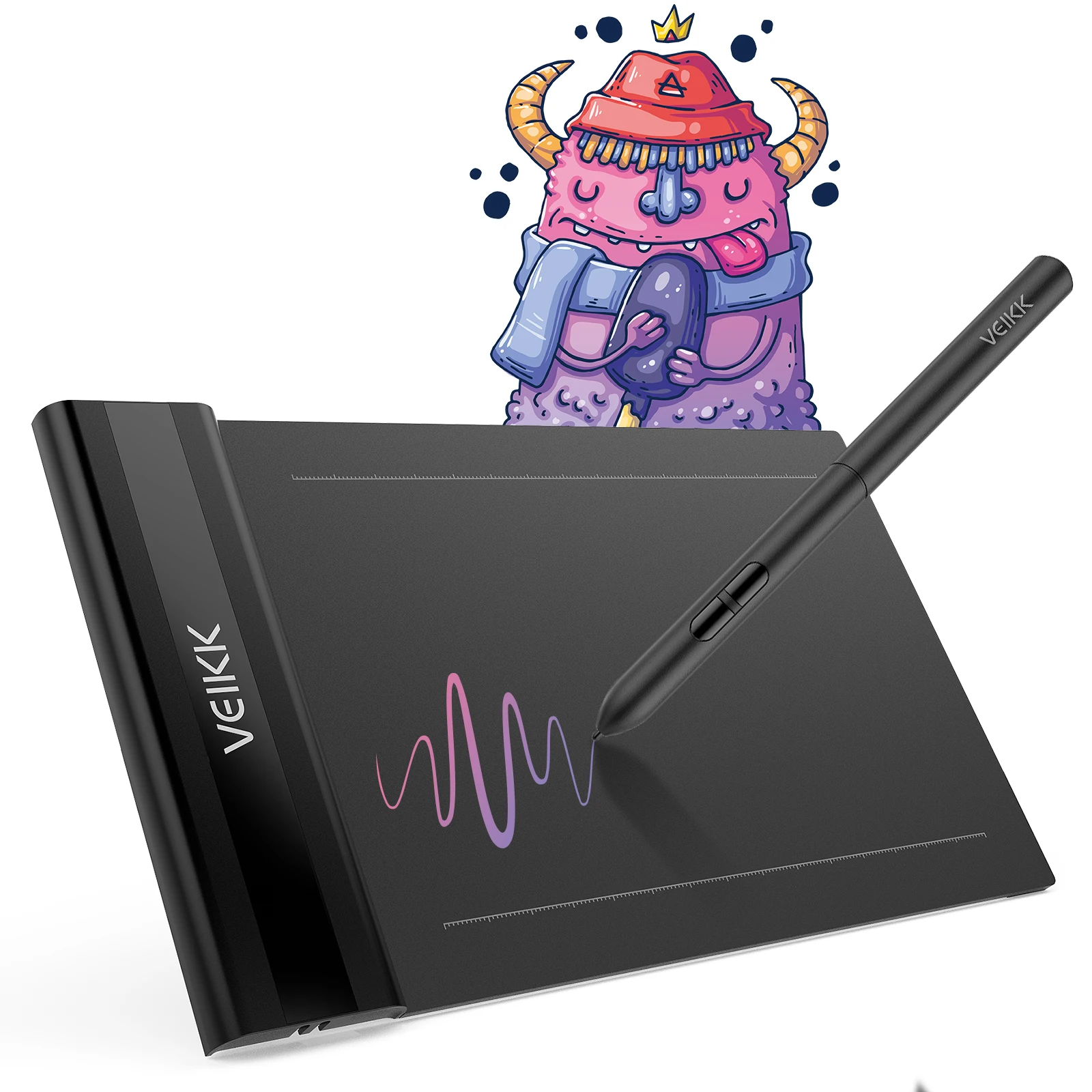 Tavoletta Grafica Veikk S640 Tavoletta Grafica Da 6 Pollici Design Tavoletta Grafica Senza Batteria 8192 Livelli Per Giochi Osu Pittura Per Laptop And