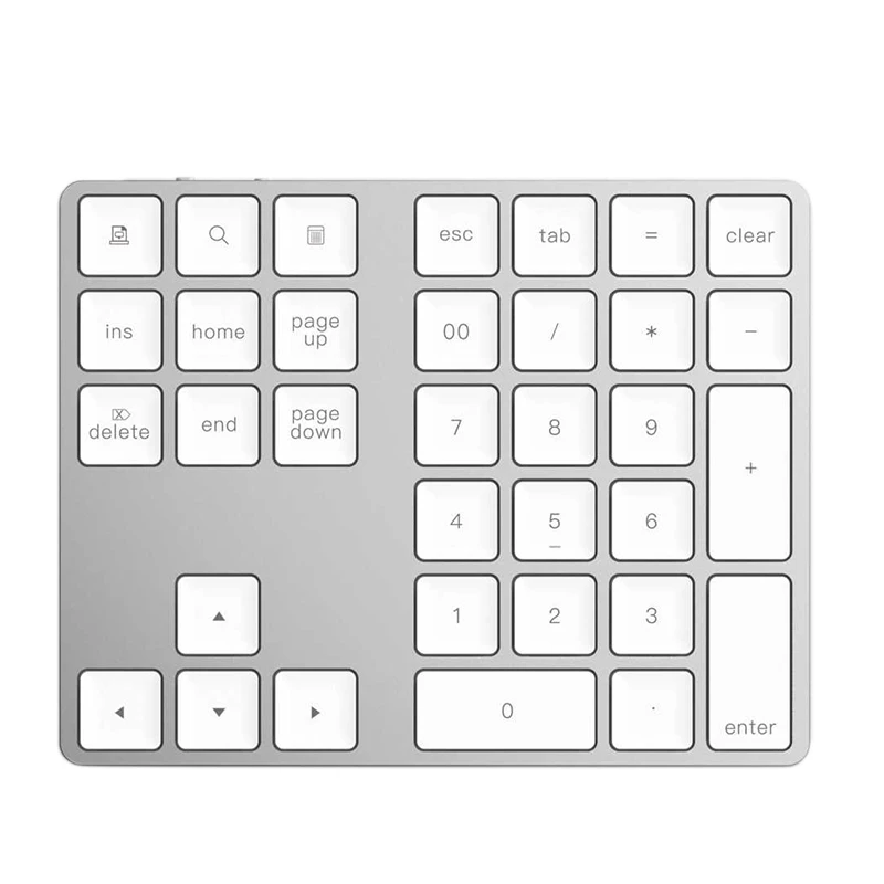 Bluetooth 3.0 Wireless Numeric Keypad 34 Keys Digital Keyboard For Accounting Teller Windows Ios Mac Os Android Pc Tablet Laptop