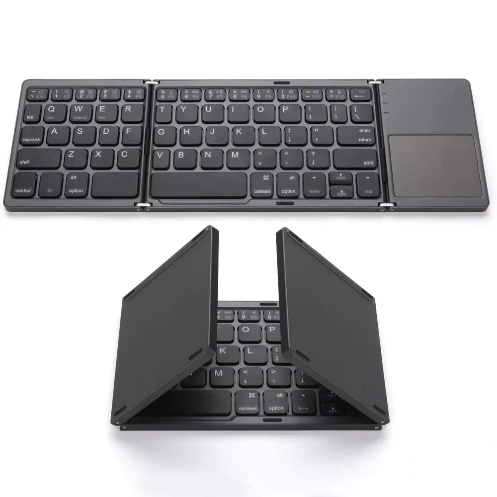 Tastiera Pieghevole Touchpad Tastiera Wireless Bluetooth Compatibile Per Windows Android Ios Tablet Ipad Phone Keyboard Pc Gamer