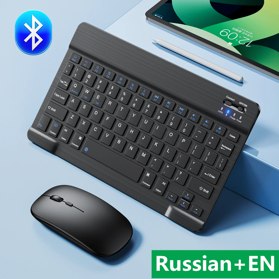 Mini Tastiera Bluetooth Tastiera Wireless Ricaricabile Per Tablet Telefono Ipad Tastiera Spagnola Russa Per Android Ios Windows