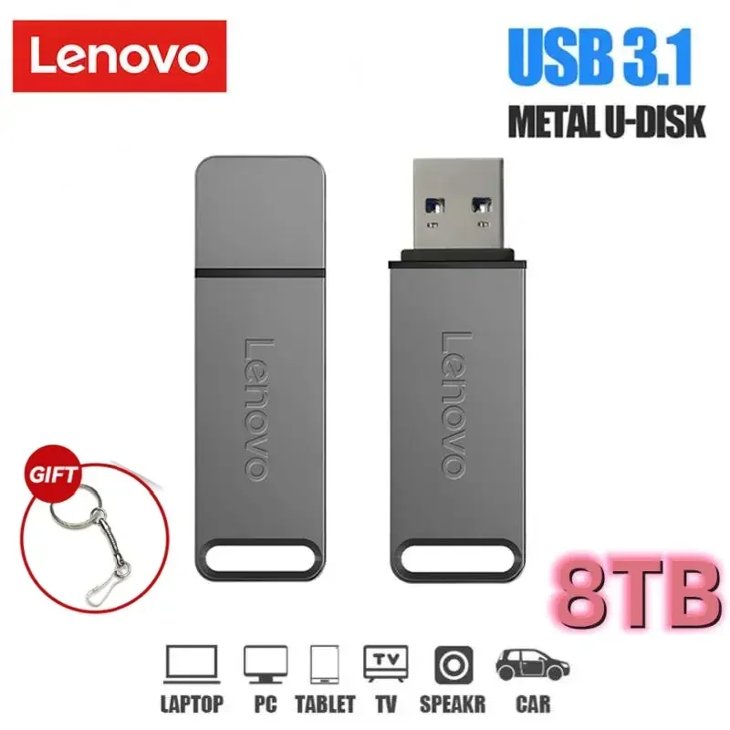 100% Lenovo Memoria Usb A Piena Capacità Usb 3.0 Flash Drive 64Tb 32Tb Super Tiny Pen Drive 16Tb 4Tb Pendrive 2Tb Per Laptop/Tablet