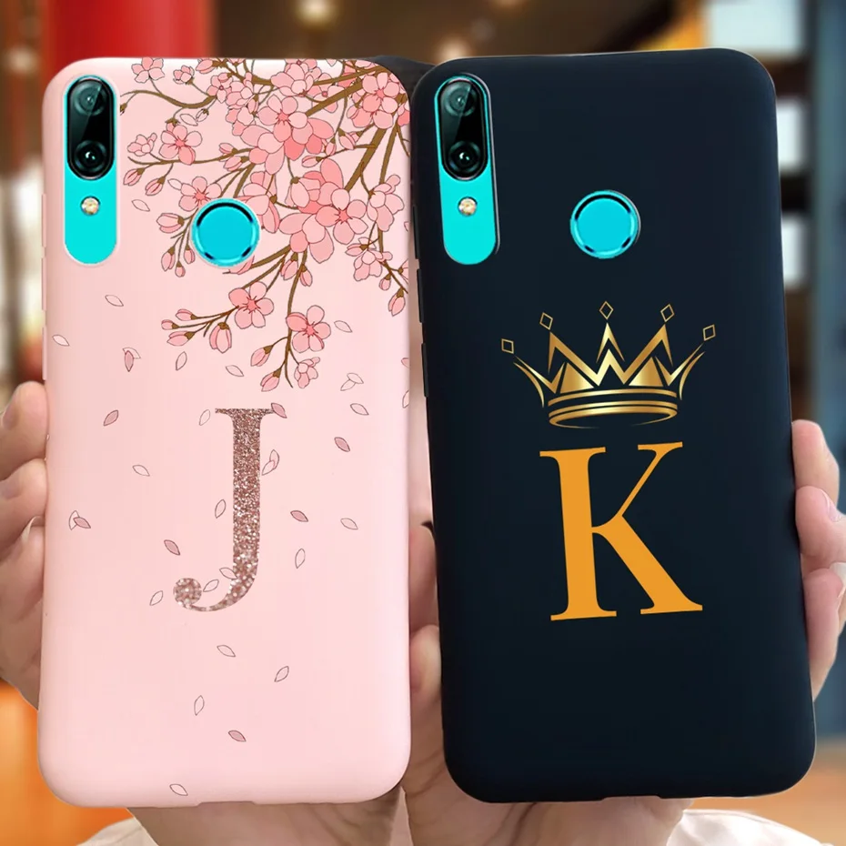 Per Huawei P Smart 2019 Pot-Lx1 Custodia Per Telefono Fashion Flower Crown Letter Custodie In Tpu In Silicone Morbido Per Huawei P Smart 2019 Funda