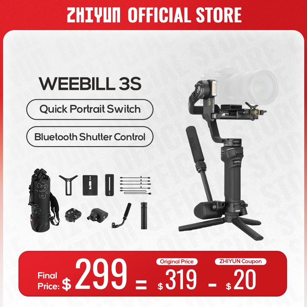 Zhiyun Weebill 3S Ufficiale Weebill 3S Fotocamera Stabilizzatore Cardanico Palmare A 3 Assi Per Fotocamere Mirrorless Dslr Per Sony Canon Panasonic Ni