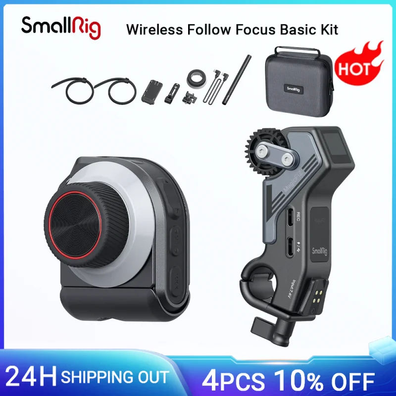 Smallrig Magicfiz Wireless Follow Focus Basic Kit Wireless E Cabled Dual Control Mode Per Dslr Mirrorless Cine-Style Lens -3781