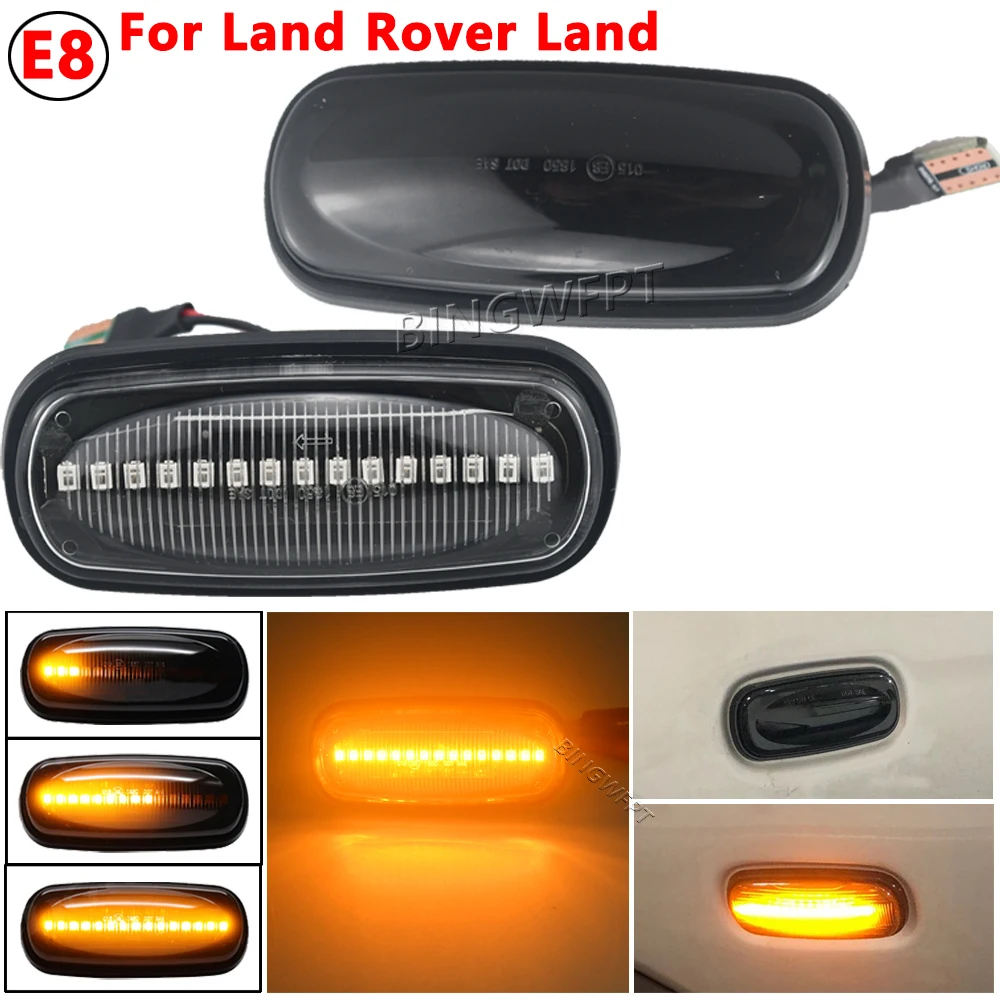 2 Pcs Led Side Marker Light Repeater Indicatore Luminoso Per Land Rover Land Rover Discovery 2 99-04 Defender Freelander 1 02-05