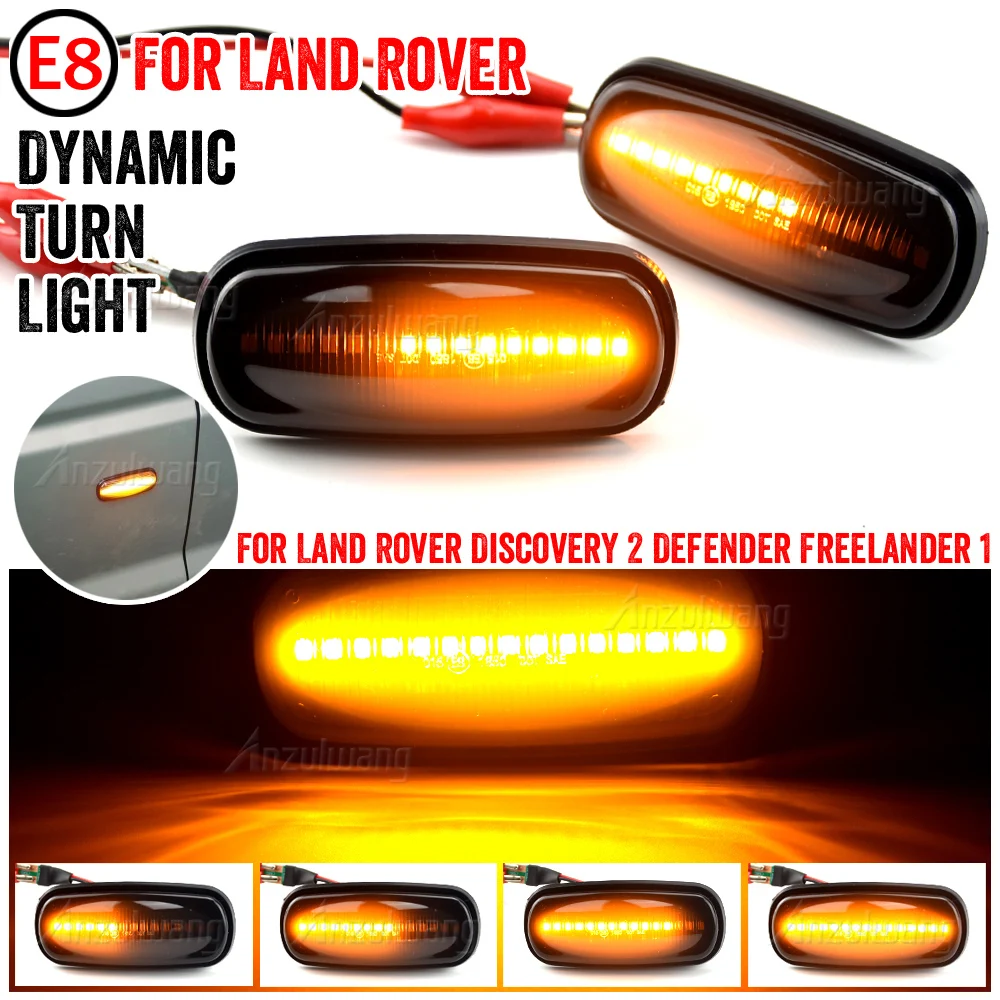 2 Pcs Led Side Marker Light Repeater Indicatore Luminoso Per Land Rover Land Rover Discovery 2 99-04 Defender Freelander 1 02-05