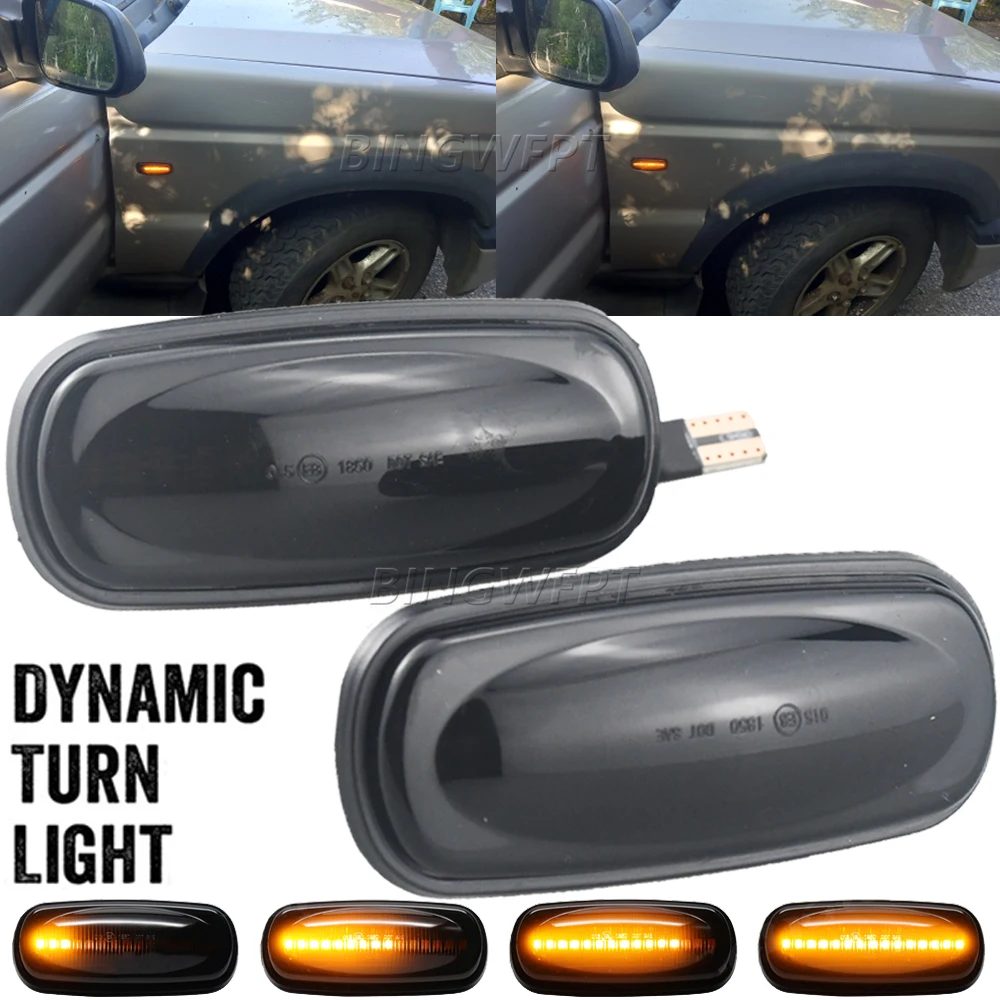 2X Led Side Marker Light Repeater Indicatore Luminoso Per Land Rover Land Rover Discovery 2 1999-2004 Defender Freelander 1 2002-2005