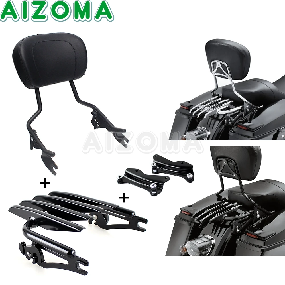 Portapacchi Staccabile Per Moto Stealth Sissy Bar Schienale Per Harley Road King Cvo Street Road Glide Special Flhr Flhx Fltrx