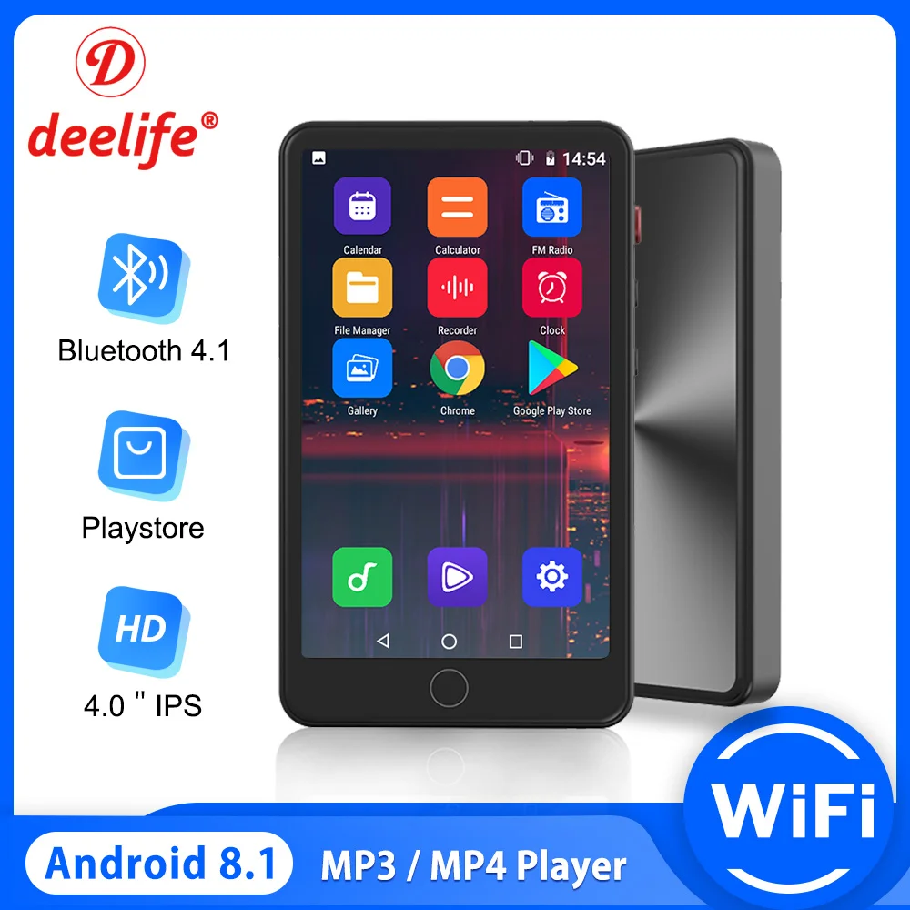 Deelife Android Mp4 Player Touch Con Bluetooth E Wifi Mp3 Mp 4 Lettori Musicali Supporta L'Ebraico