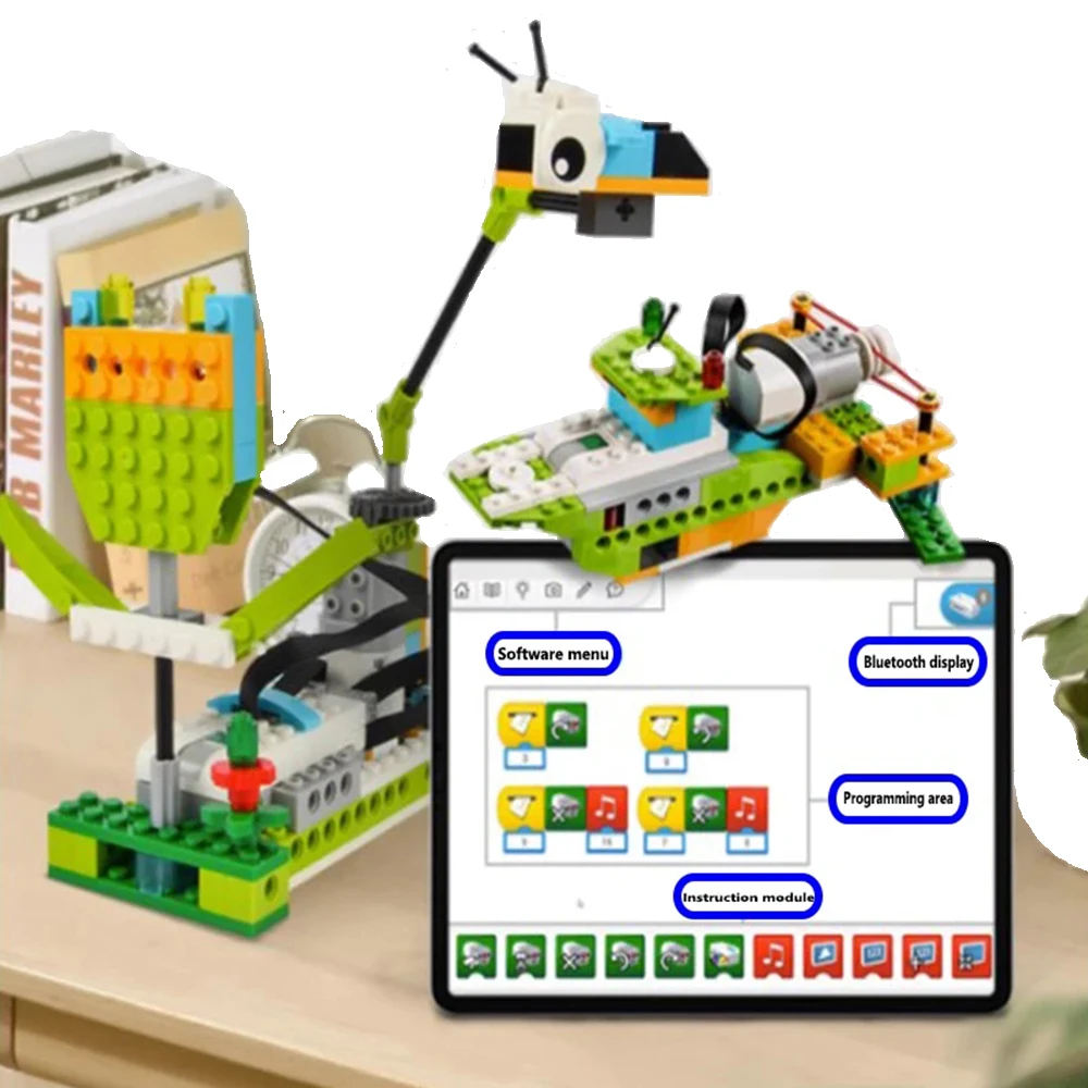 Moc Technical Wedo 2.0 Robotics Construction Set Building Blocks Compatibile 45300 Educational Diy Steam Scratch 3.0 Brick Toys