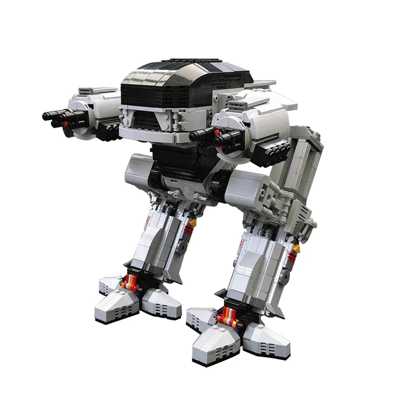 Moc Scale Ed-209 Robot Building Block Modello Esecuzione Robot Meccanico War Police Enforcement Bricks Series 209 Per Regalo Per Bambini
