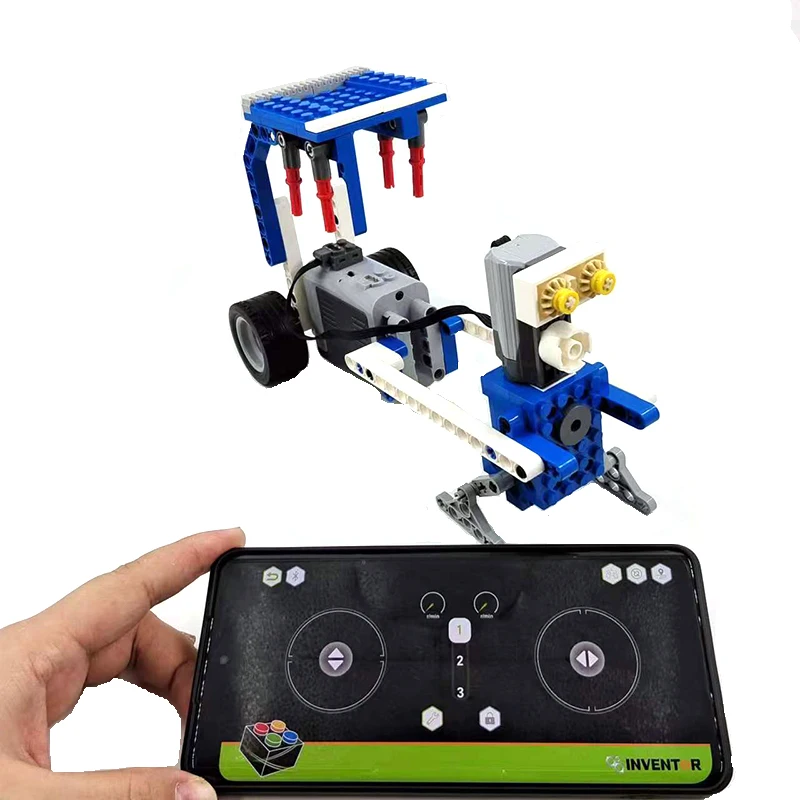 Fai Da Te Tecnico Rc App Programma Motore Coachman Robot Building Block Per La Scuola 9686 Educazione Bambini Natale Moc Mattoni A Vapore Giocattoli