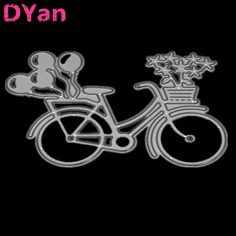 Romantico Palloncino Bici Metallo Fustellatura Muore Scarto Prenotazione Goffratura Cartella Vestito Per Sizzix Fustella Big Shot Machine D003