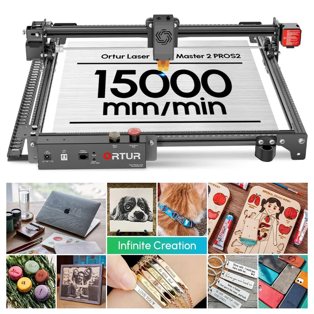 Ortur Laser Master 2 Pros2 40*40Cm Taglierina Per Incisore Da Tavolo Lase Per La Lavorazione Del Legno Potente Macchina Da Taglio Per Incisione Cnc In