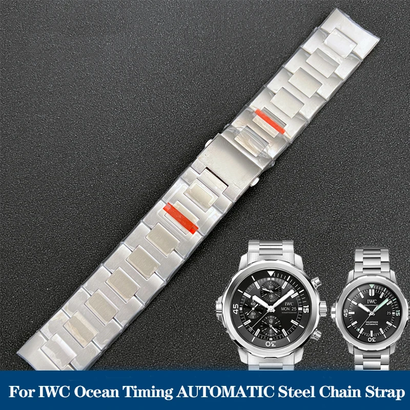 Per Iwc Ocean Chronograph Cinturino In Acciaio Di Alta Qualità Cronometro Serie Automatico 2000 Cinturino A Catena Per Orologio In Acciaio Raffinato 2