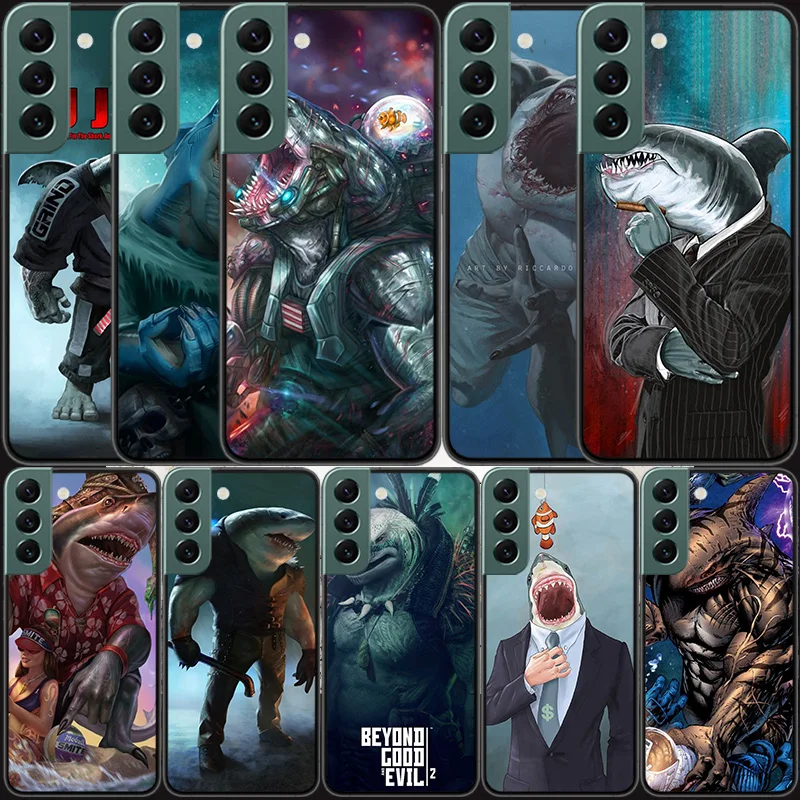 Human Tiger Shark Hybrid Shark Warrior Phone Per Samsung Galaxy S20 Fe S21 Plus S22 S23 S24 Ultra Case S10 S10E S9 S8 S7 Edge Co