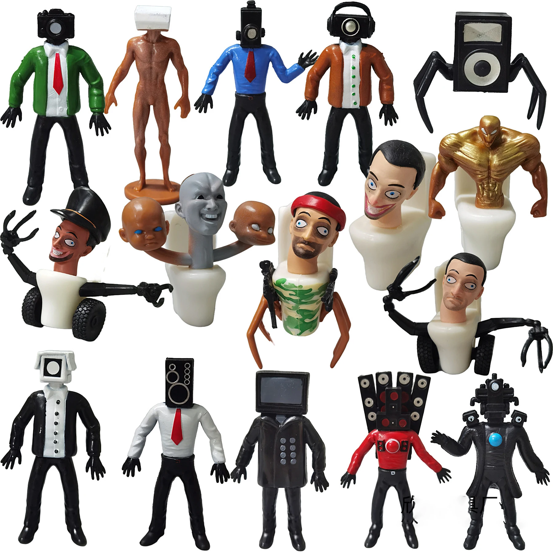 Nuovo 5/10/16Pcs Skibidi Toilet Man Monitor Man Action Figure Doll Game Figure Kid Toys Decorazione Della Torta Regali Di Natale Di Halloween