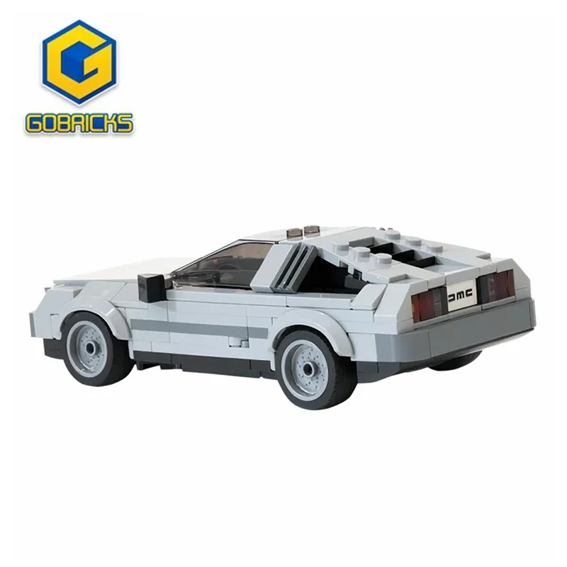 Gobricks Building Block Delorean Dmc-12 Car Set Model Back To The Future Time Machine Car Bricks Toy For Boys Girls Birthday Toy