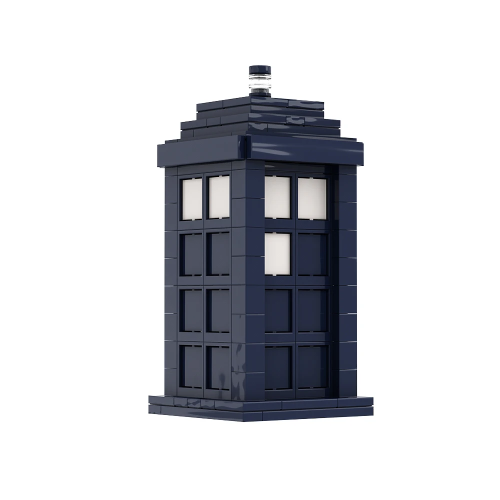Moc Apribile Doctor Who Tardis Building Toys Kit Blue Booth Tardis Time Travel Door Machine Shuttle Brick Kids Regali Di Compleanno