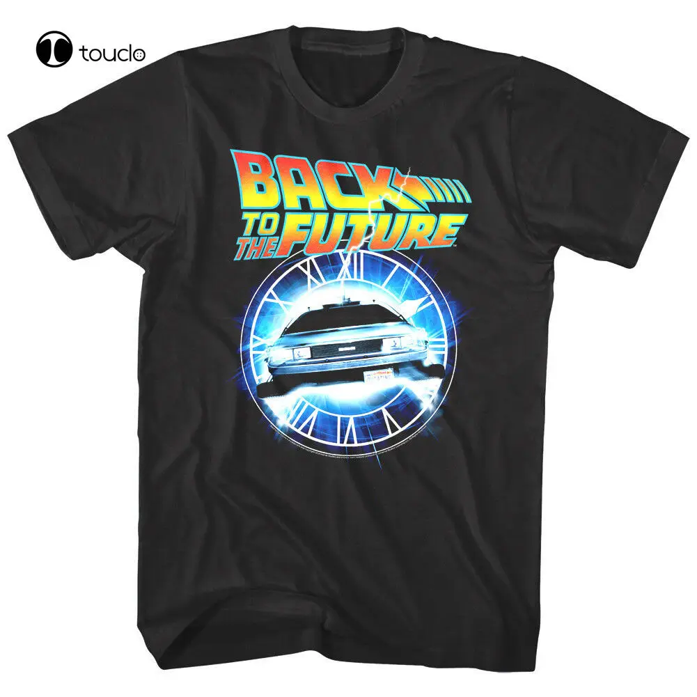 Back To The Future Time Travel Machine Clock Tower Maglietta Da Uomo Dmc Delorean Tee Shirt Unisex