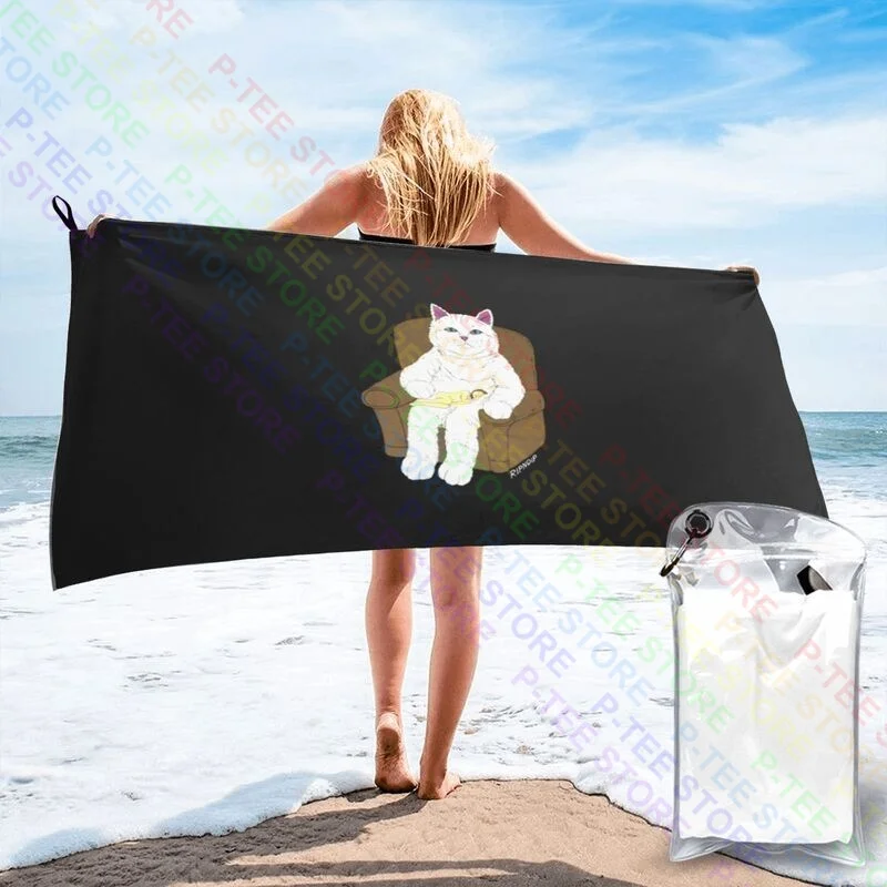 Genuine Rip Cat Dip Nap Time Asciugamano Ad Asciugatura Rapida Coperta Da Spiaggia Antiaderente Alla Moda