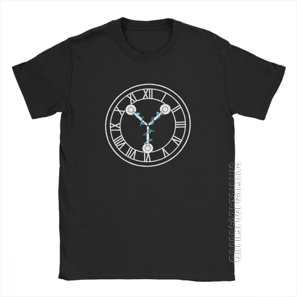 T-Shirt Da Uomo Saver The Clock Tower Back To The Future Time Machine Travel Anni '80 Film O-Neck Clothes T-Shirt In Cotone 100%