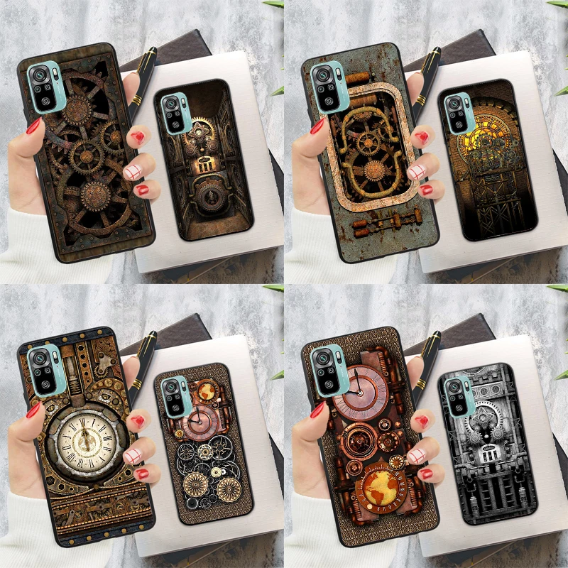 Steampunk Gears Vintage Time Machine Per Xiaomi Redmi 10 9 9A 9C 9T Custodia Per Redmi Note 10 Pro Note 11 Pro Note 7 8 9 Pro 10S