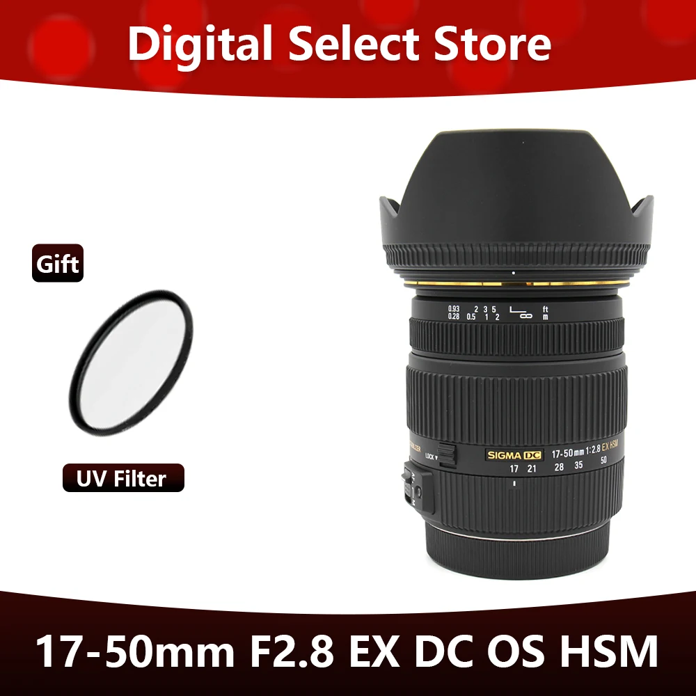 Obiettivo Sigma 17-50Mm F/2.8 Ex Dc Os Hsm Per Montaggio Canon Nikon Mount