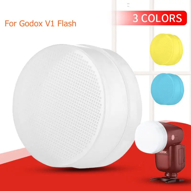 3Pcs Kit Colori Coperchio Diffusore Flash Per Godox V1C V1N V1S V1F V1O Flash Flash Speedlight Custodia Morbida Accessori Flash