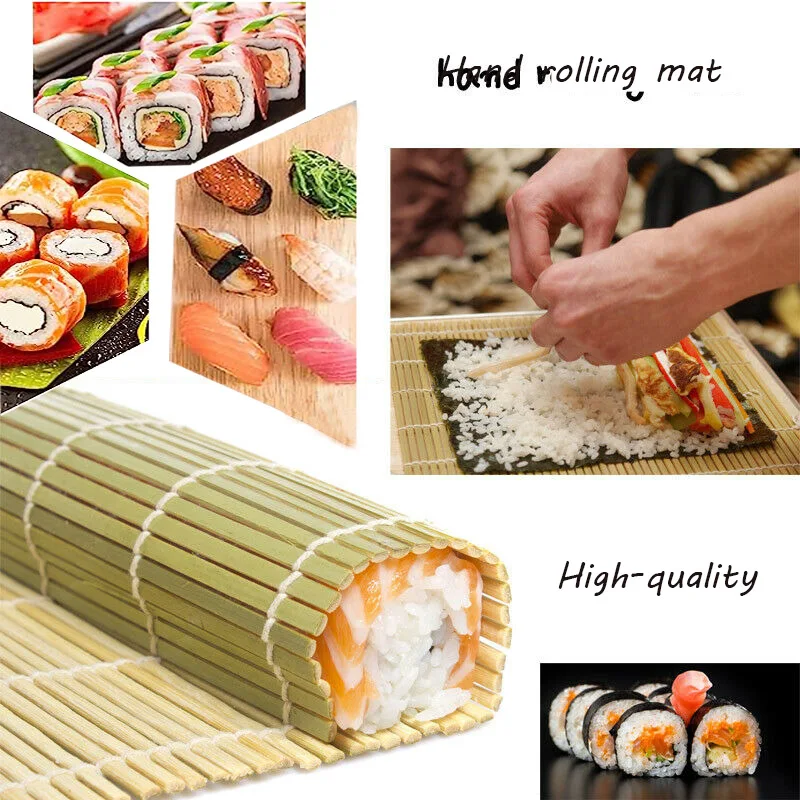1 Pz Sushi Bamboo Curtain Roll Mat Sushi Spoon Fai Da Te Cipolla Riso Roll Utensili Da Cucina Accessori Da Cucina Bamboo Sushi Making Tool