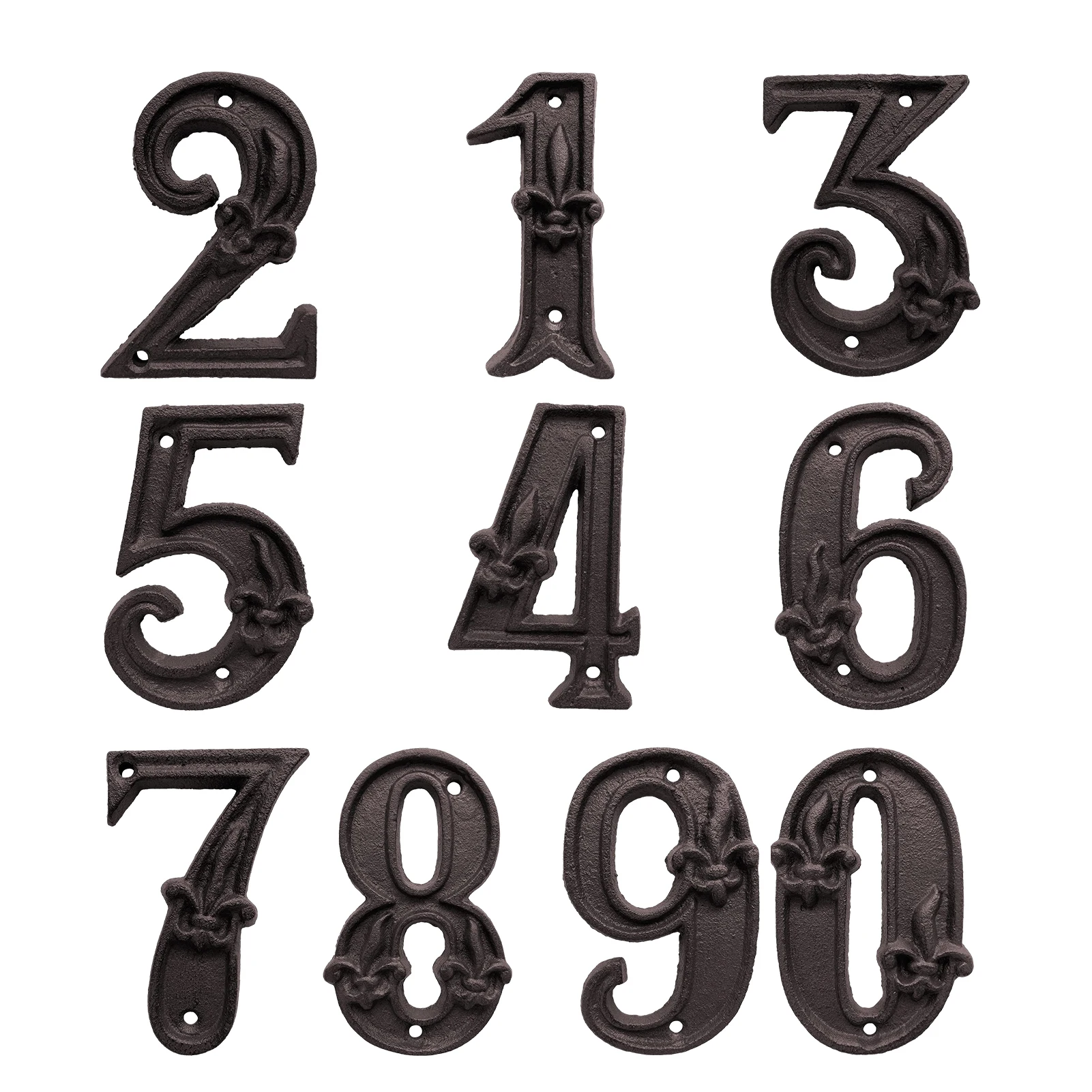 Numero Civico In Ghisa Segno 0-9 Lettere Dell'Alfabeto Segnaletica Da 5 Pollici Numeri Della Porta Di Casa Indirizzo Esterno Numeri Puerta Abbastanza 