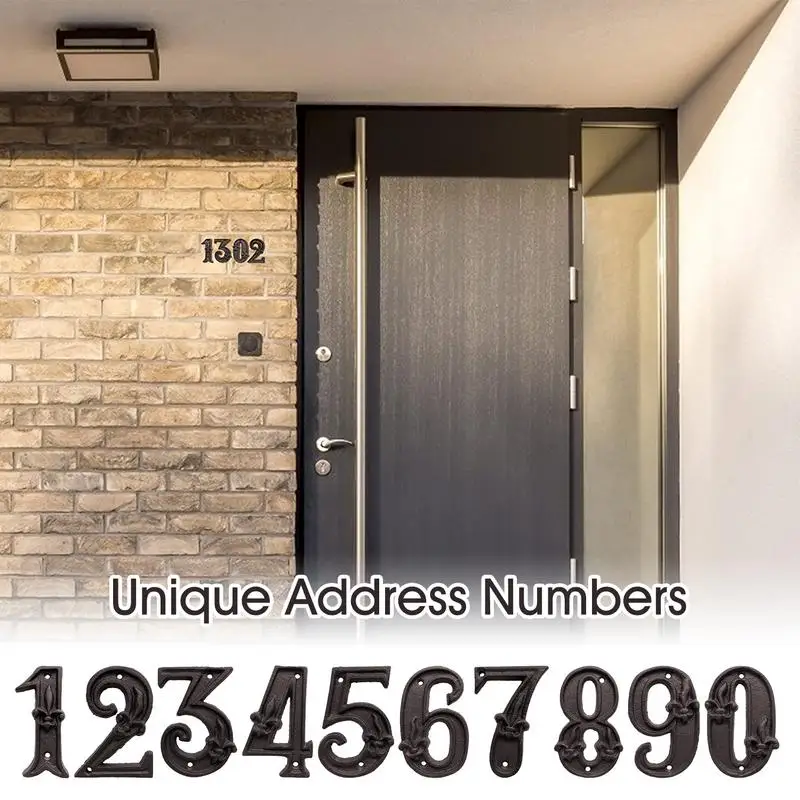 Numero Civico In Ghisa Segno 0-9 Lettere Dell'Alfabeto Segnaletica Da 5 Pollici Numeri Della Porta Di Casa Indirizzo Esterno Numeri Puerta