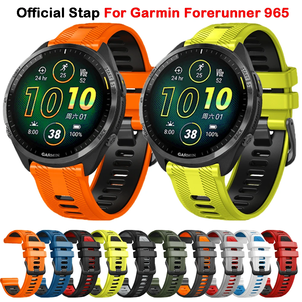 Cinturini Ufficiali Per Garmin Forerunner 965 22Mm Orologio Cinturino In Silicone Braccialetti Per Garmin Forerunner 945 935 955 Cinturino