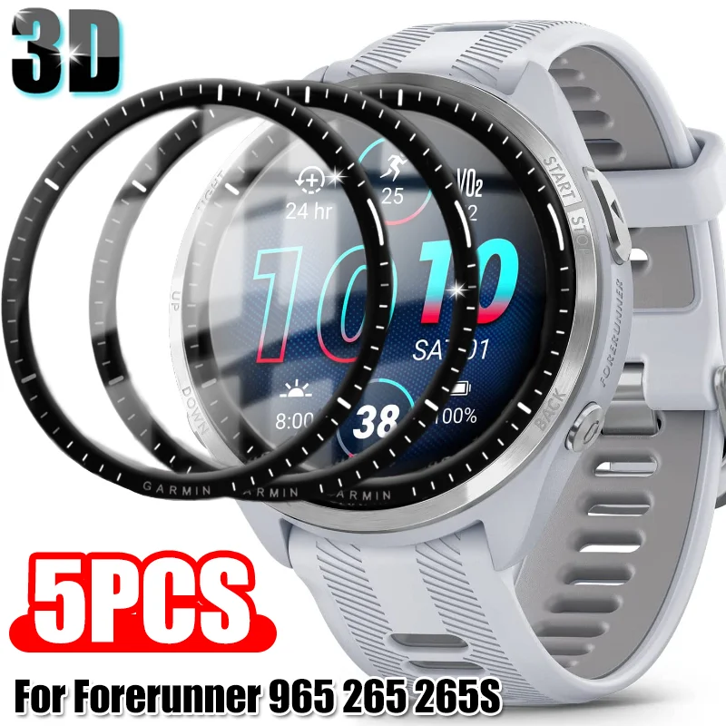 Per Garmin Forerunner 965 265 265S 3D Full Cover Screen Protector Hd Smart Watch Pellicola Protettiva Per Garmin Forerunner 965 Cover
