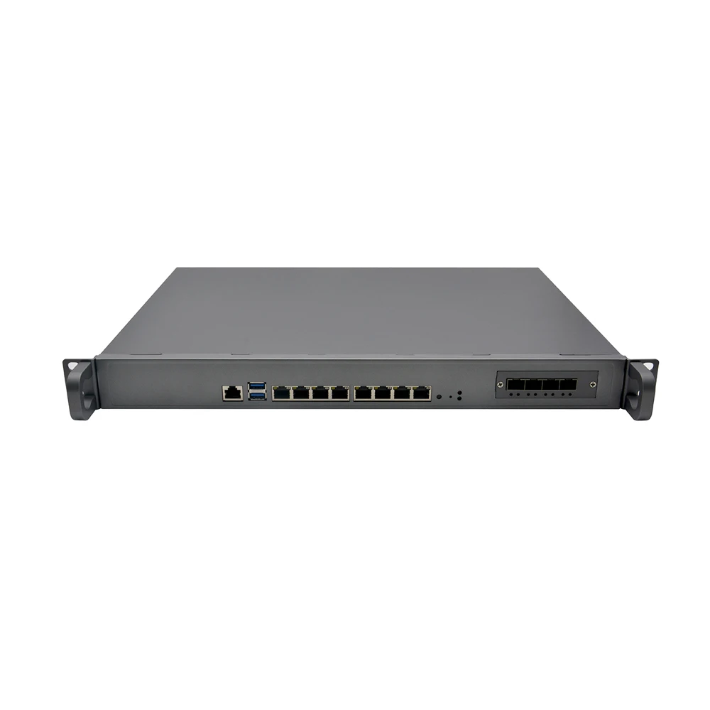 1U Firewall Appliance 10Gbe, Hunsn Rz06,Pfsense,Mikrotik,Vpn,Network Rackmount,8Intel I210 Gigabit, 2Sfp + Muslim10 Gigabit