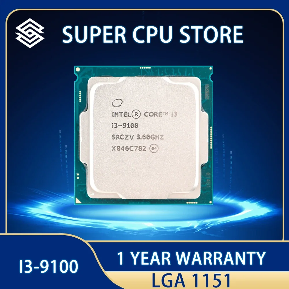 Cpu Quad-Thread Quad-Core Intel Core I3 9100 V3.6Ghz 65W 6M Lga 1151