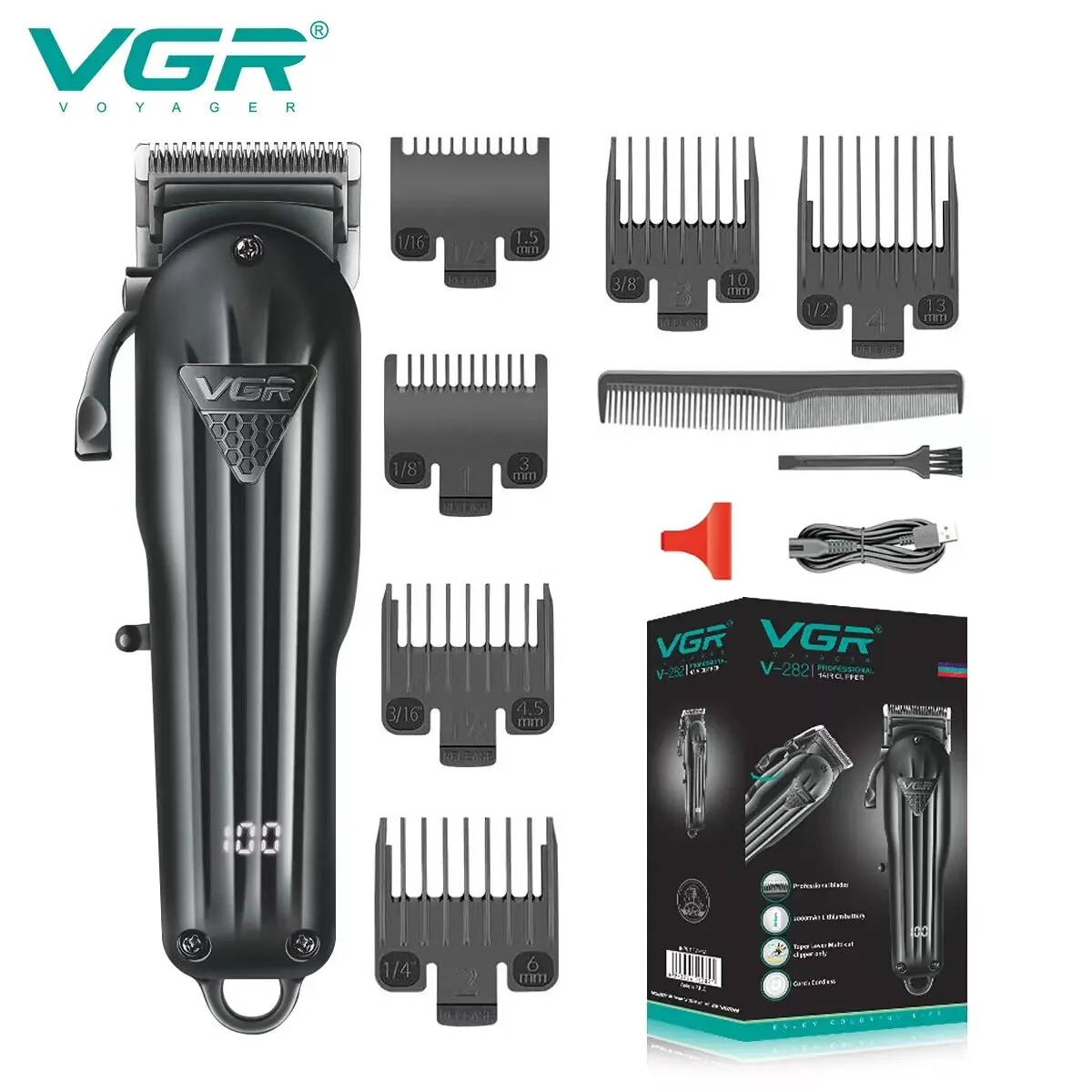 Tagliacapelli Vgr Tagliacapelli Professionale Tagliacapelli Regolabile Cordless Ricaricabile V 282