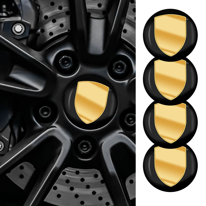 4Pcs Car Emblem Wheel Center Hub Caps Adesivi Per Cayenne Macan 911 718 Boxster Taycan Cayman Carrera Gt Accessori Esterni