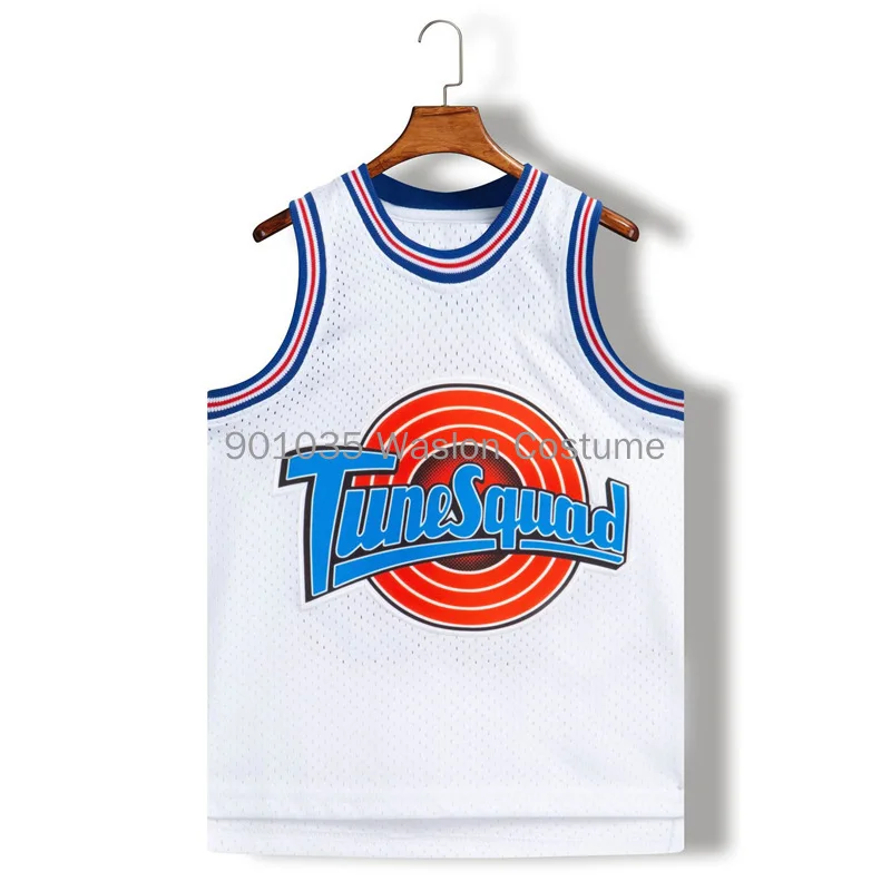 Film Costumi Cosplay Space-Jam Tune-Squad #23 #1 Bugs #10 Ola #22 Murray Bunny Gilet Da Basket Per Adulti Jersey Numero Cucito