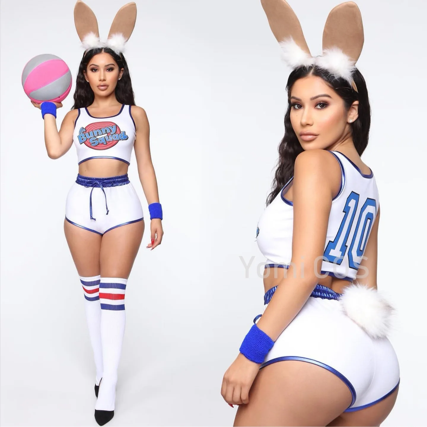 Space Ebay Bunny Rabbit Costume Cosplay Coniglio Bunny Jam Costumi Donne Ragazze Halloween Abiti Da Festa Top Pantaloncini Set Di Abiti
