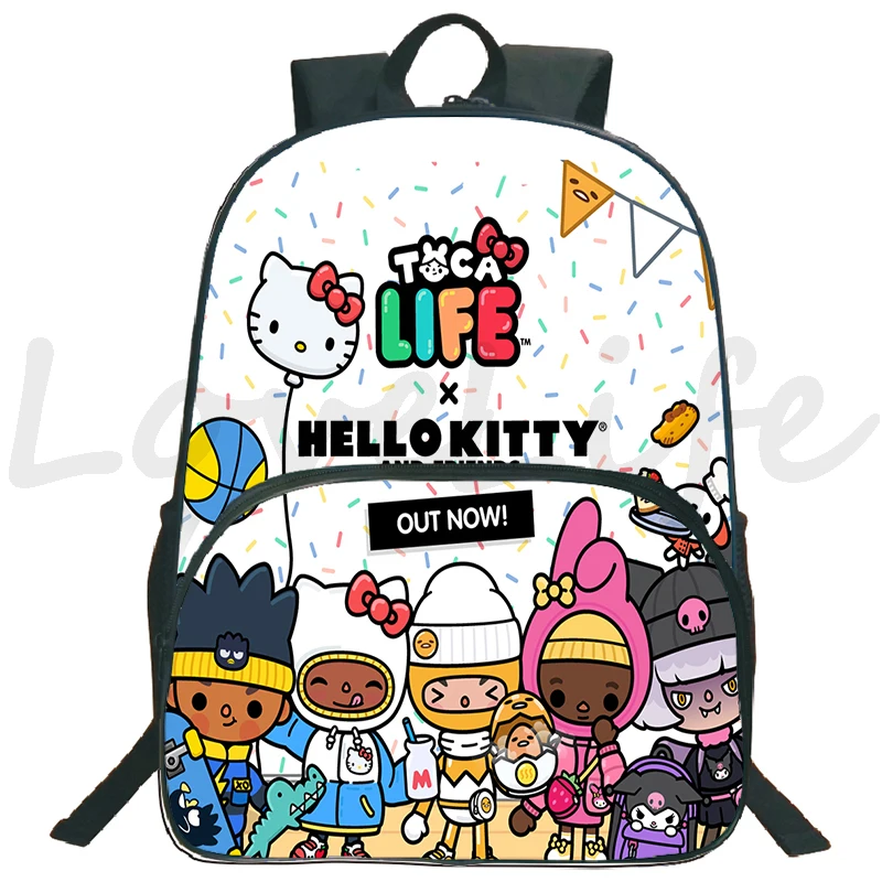 Toca Life World Backpack Cartoon Anime School Bags Girls Boys Toca Boca Life World Bags Bookbag Travel Rucksack Mochila