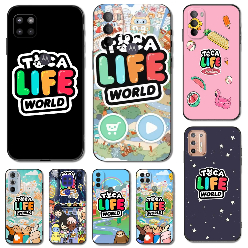 Custodia In Tpu Nero Per Motorola Moto Edge 30 Neo Pro Ultra Fusion 5G Toca Boca Toca Life World