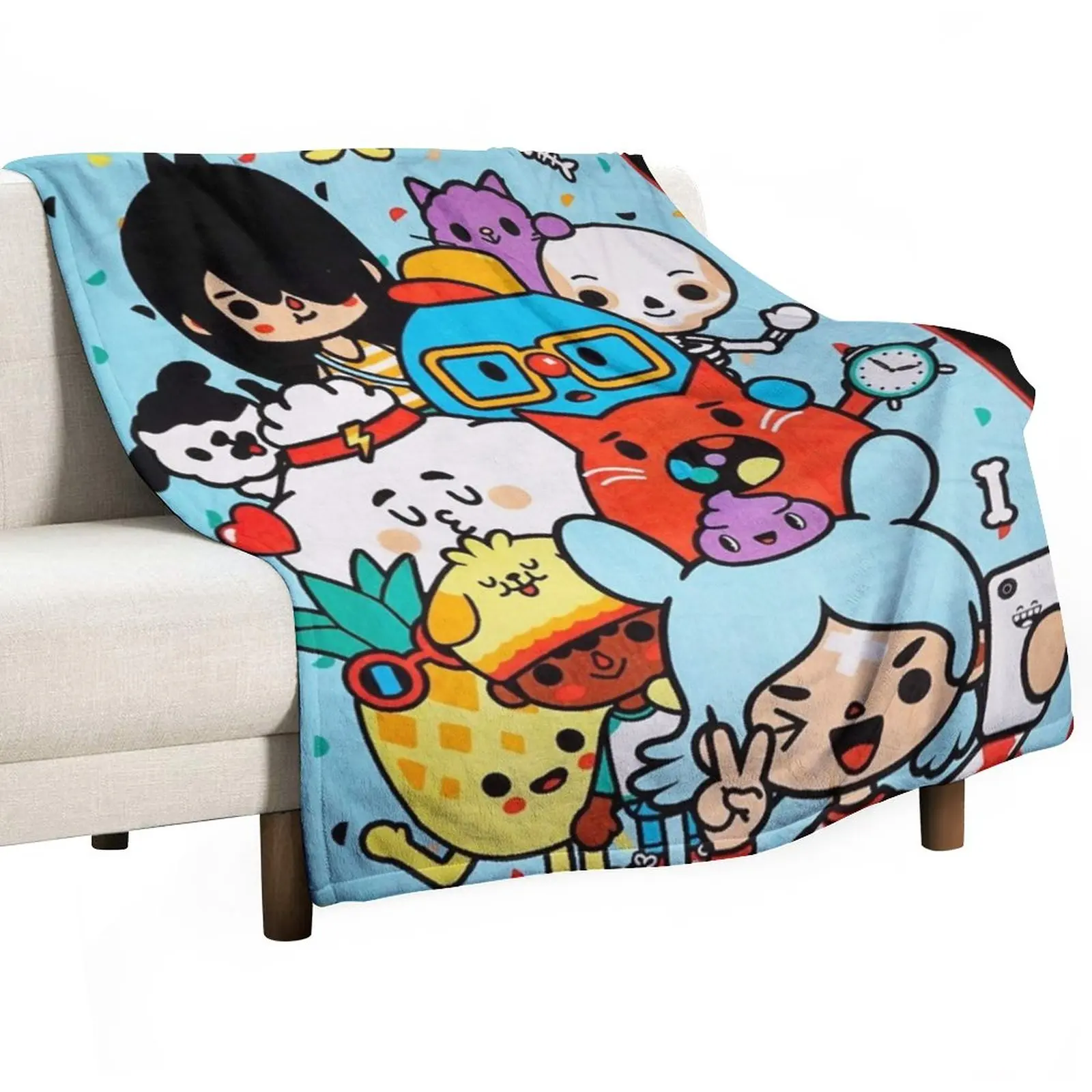 Toca Boca Life Kids Happy Throw Coperta Morbida Coperta Soffice