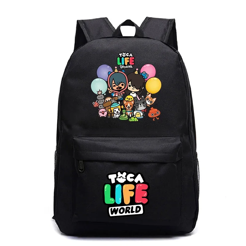 Toca Life World Zaino Ragazzi Ragazze Toca Boca Life World Zainetto Bambini Cartoon Zaino Anime School Zaino Laptop Bag