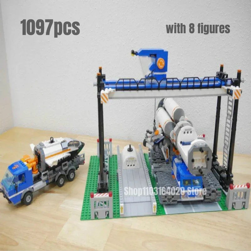 1097Pcs Rocket Assembly & Transport Building Blocks 60229 Modello Educational Bricks Toys Boys