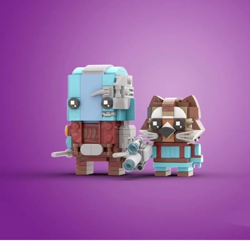 Plastica Abs Nebula Rocket Raccoon Brickheadz Building Blocks Mini Action Figure Toys